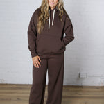Kassidy Pullover Fleece Hoodie - Coffee Bean