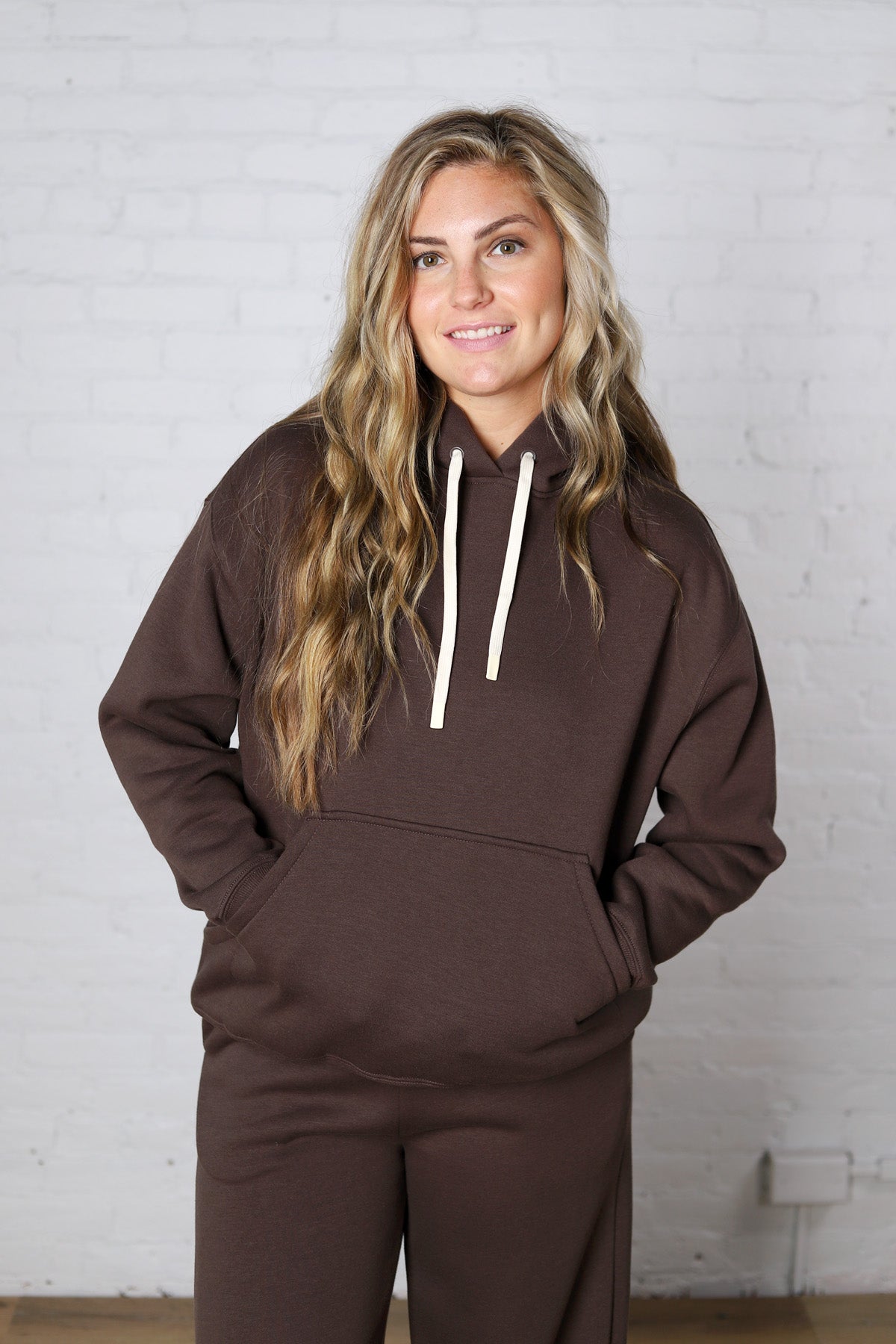 Kassidy Pullover Fleece Hoodie - Coffee Bean