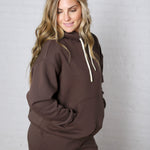 Kassidy Pullover Fleece Hoodie - Coffee Bean