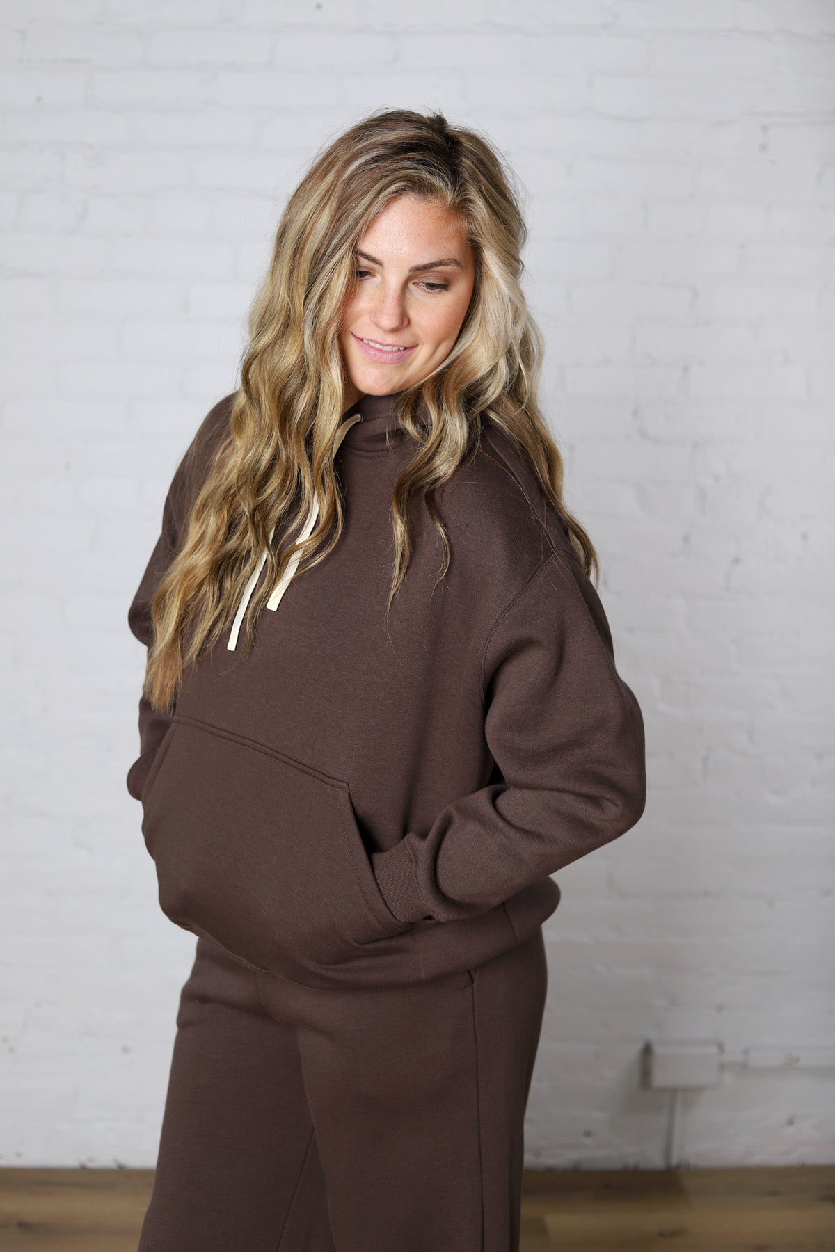 Kassidy Pullover Fleece Hoodie - Coffee Bean