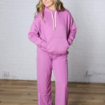Kassidy Pullover Fleece Hoodie - Mulberry