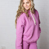 Kassidy Pullover Fleece Hoodie - Mulberry