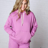 Kassidy Pullover Fleece Hoodie - Mulberry