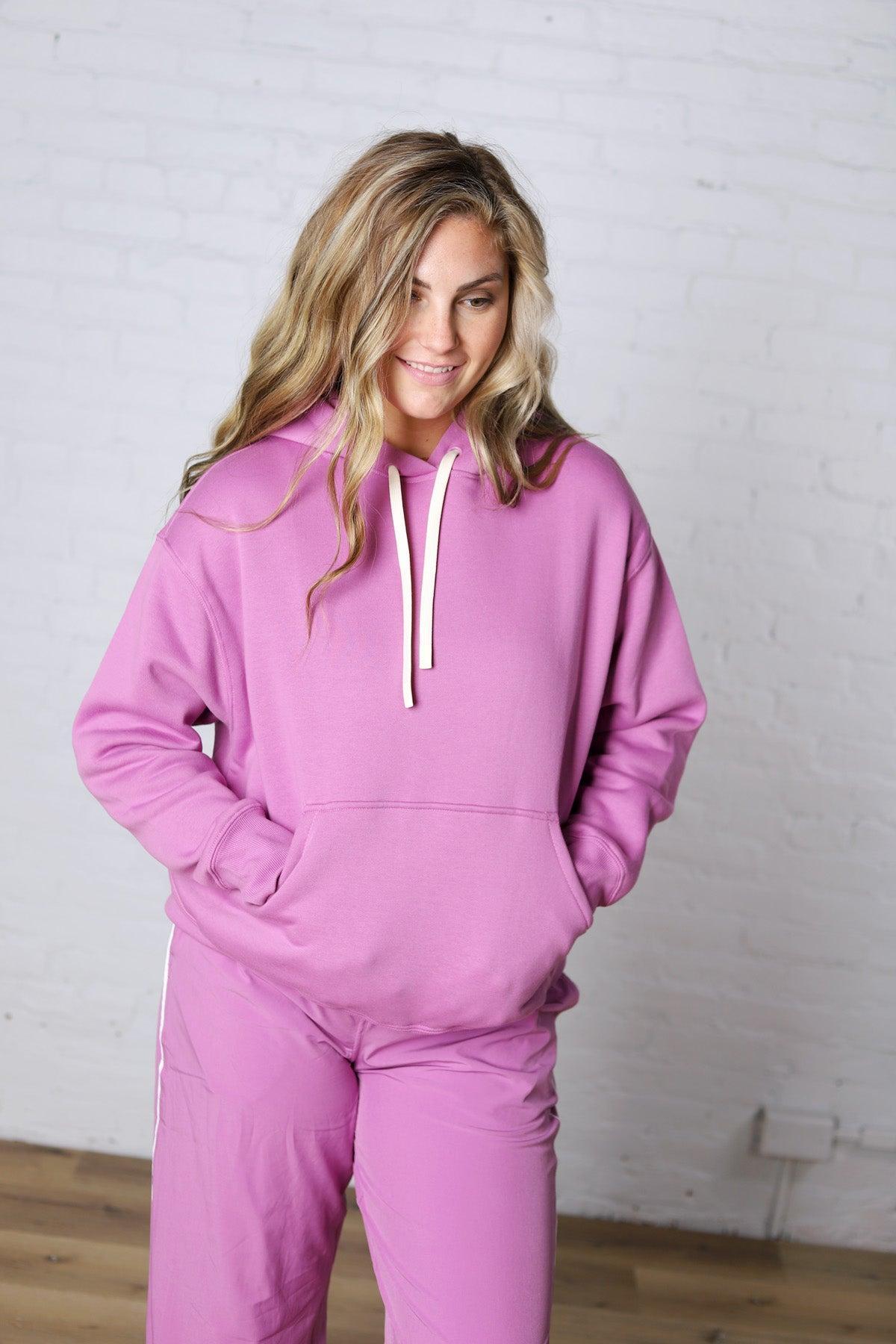 Kassidy Pullover Fleece Hoodie - Mulberry