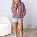 Kassidy Pullover Fleece Hoodie - Rose Taupe