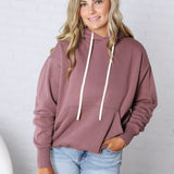 Kassidy Pullover Fleece Hoodie - Rose Taupe