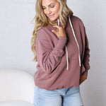Kassidy Pullover Fleece Hoodie - Rose Taupe