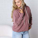 Kassidy Pullover Fleece Hoodie - Rose Taupe