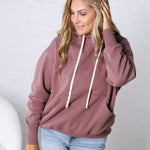 Kassidy Pullover Fleece Hoodie - Rose Taupe