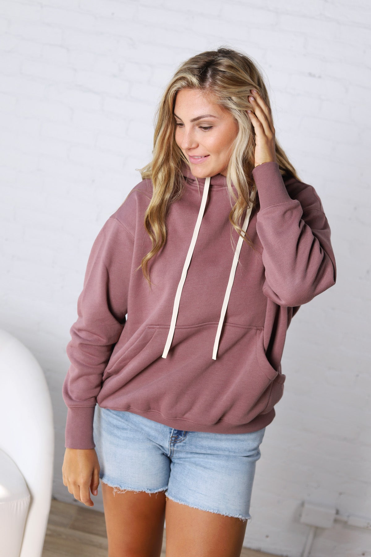 Kassidy Pullover Fleece Hoodie - Rose Taupe