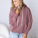 Kassidy Pullover Fleece Hoodie - Rose Taupe