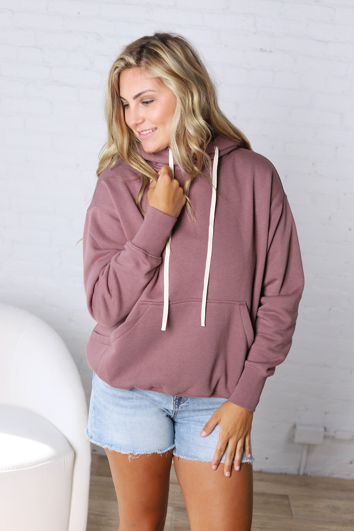 Kassidy Pullover Fleece Hoodie - Rose Taupe