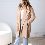 Kate Open Knit Coat - Beige
