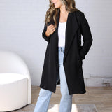 Kate Open Knit Coat - Black