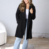 Kate Open Knit Coat - Black