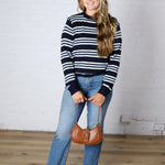Katia Coastal Stripe Crew Neck Sweater Top
