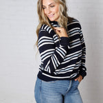 Katia Coastal Stripe Crew Neck Sweater Top