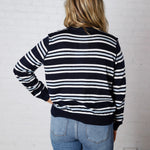 Katia Coastal Stripe Crew Neck Sweater Top