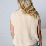 Kaylee Turtleneck Sweater Top - Natural