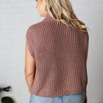 Kaylee Turtleneck Sweater Top - Red Bean