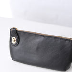 Kendall Crossbody/Wristlet w/ Twist Lock Closure - Black