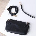 Kendall Crossbody/Wristlet w/ Twist Lock Closure - Black