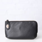 Kendall Crossbody/Wristlet w/ Twist Lock Closure - Black