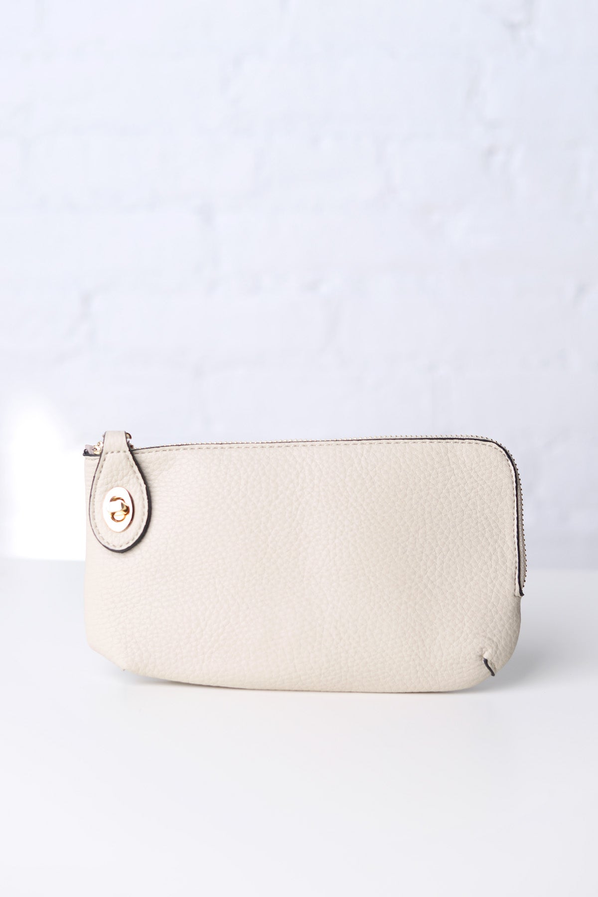 Kendall Crossbody/Wristlet w/ Twist Lock Closure - Bone