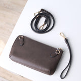 Kendall Crossbody/Wristlet w/ Twist Lock Closure - Coffee
