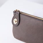 Kendall Crossbody/Wristlet w/ Twist Lock Closure - Coffee