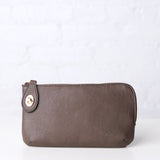 Kendall Crossbody/Wristlet w/ Twist Lock Closure - Coffee