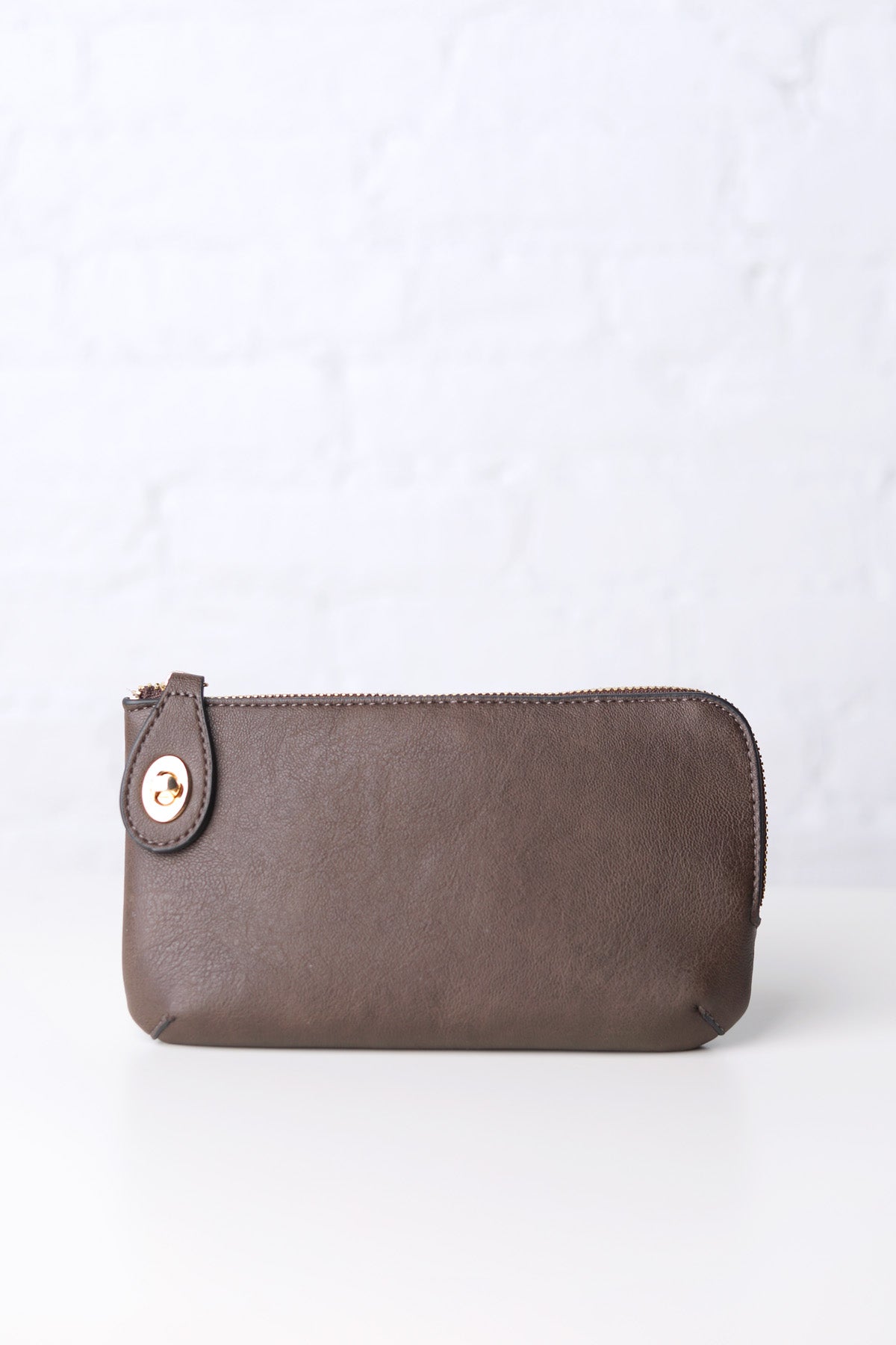 Kendall Crossbody/Wristlet w/ Twist Lock Closure - Coffee