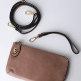 Kendall Crossbody/Wristlet w/ Twist Lock Closure - Rosewood