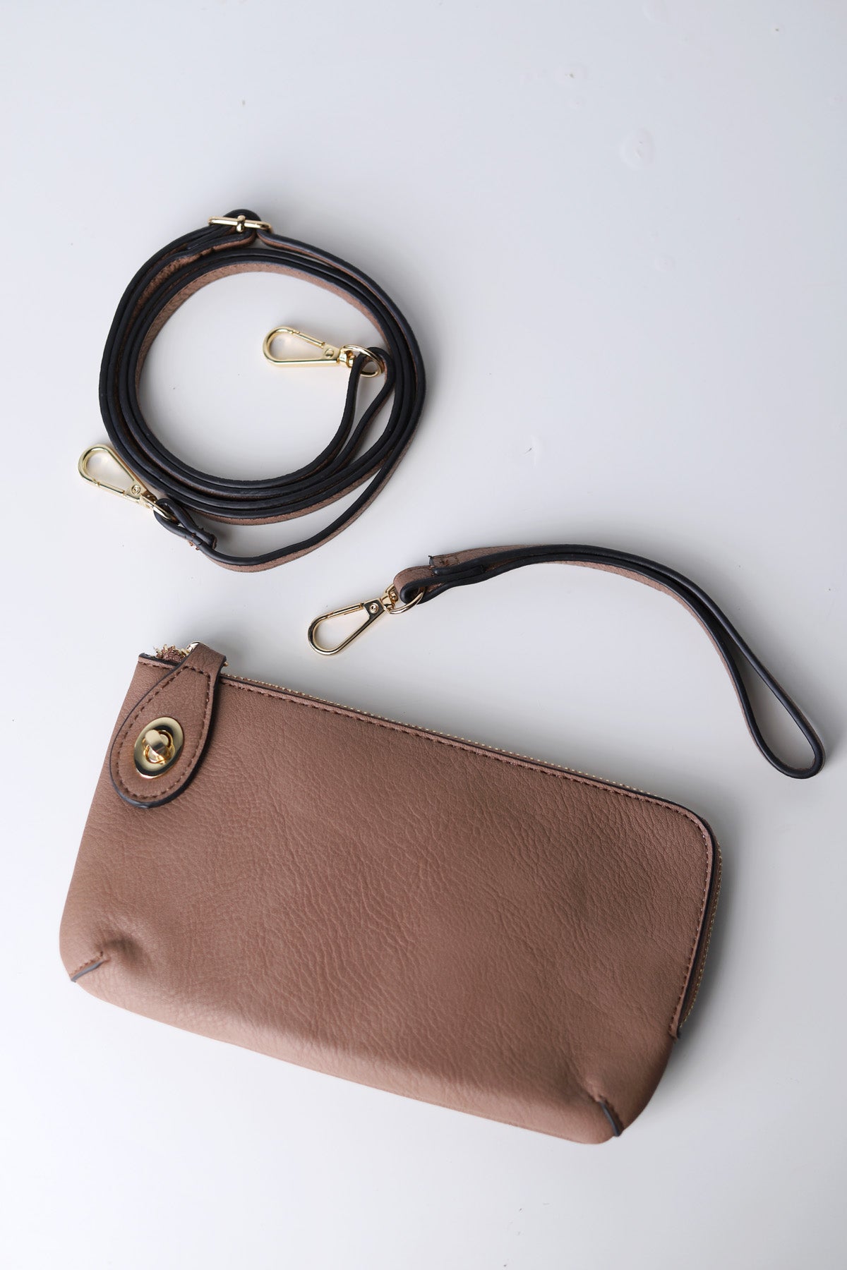 Kendall Crossbody/Wristlet w/ Twist Lock Closure - Rosewood