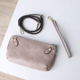 Kendall Crossbody/Wristlet w/ Twist Lock Closure - Warm Grey