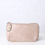 Kendall Crossbody/Wristlet w/ Twist Lock Closure - Warm Grey