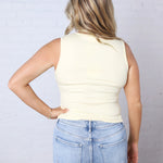 Kennedy "All American Babe" Sleeveless Top - Lt. Yellow FINAL SALE