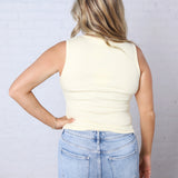 Kennedy "All American Babe" Sleeveless Top - Lt. Yellow FINAL SALE
