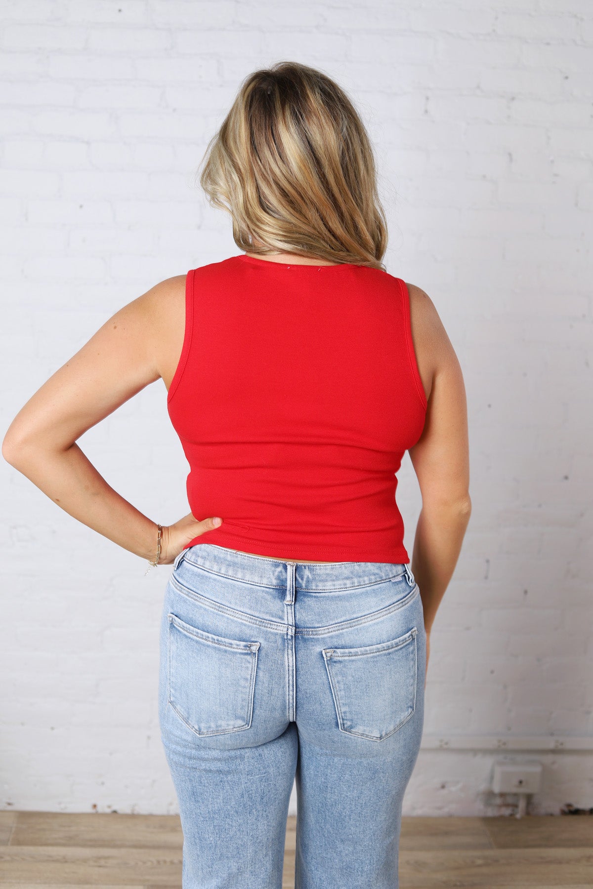 Kennedy "All American Babe" Sleeveless Top - Red FINAL SALE