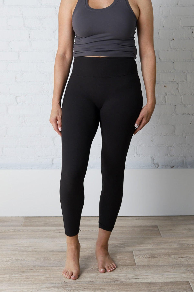 Black High Rise Yoga Waistband Leggings - Grace and Garment Boutique