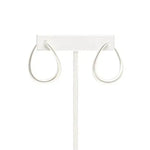 Kera Matte Silver Teardrop Earrings