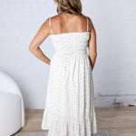 Kesslyn Smocked Top Floral Midi Dress - Sage FINAL SALE
