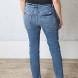 Kindall High Rise Slim Straight Ankle Jeans - Medium Wash