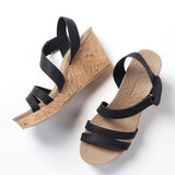 Kinder Nubuck Comfort Wedge - Black - FINAL SALE