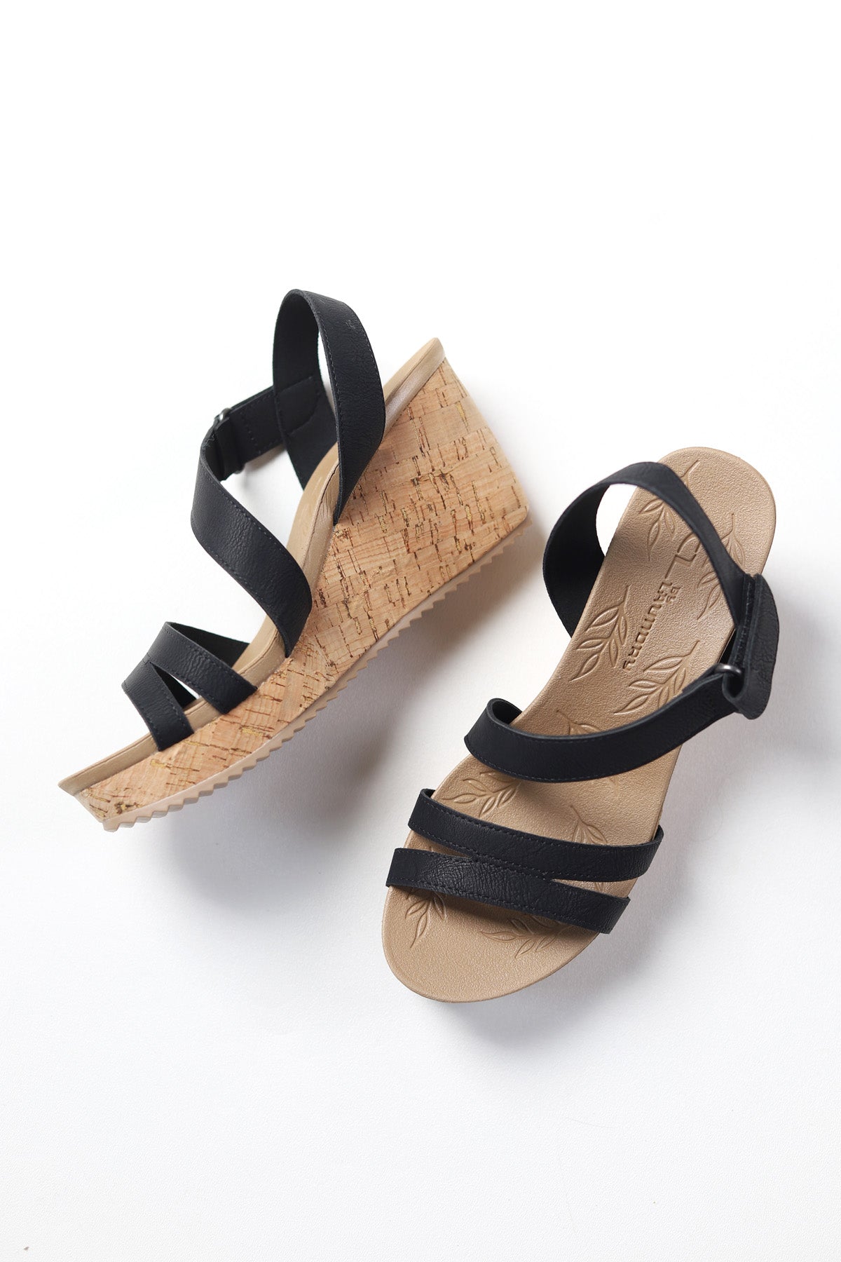 Kinder Nubuck Comfort Wedge - Black - FINAL SALE