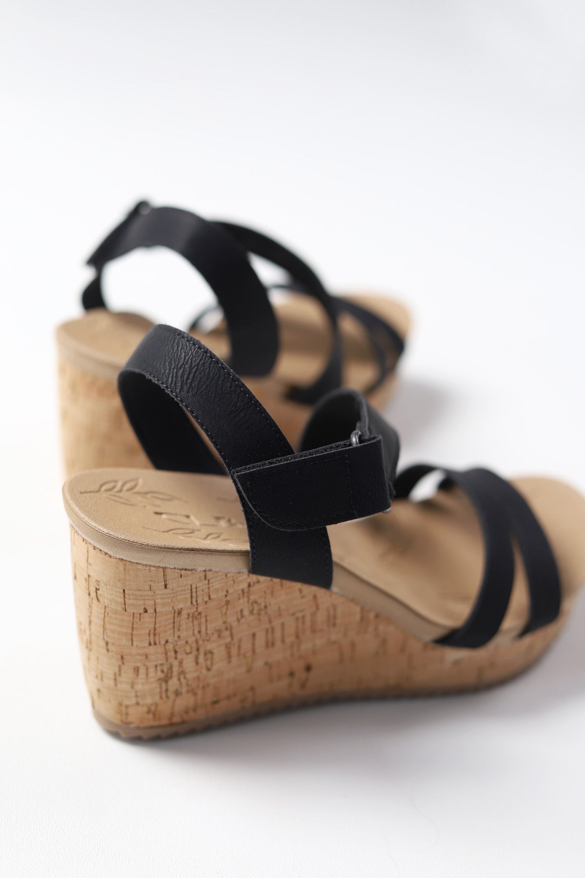 Kinder Nubuck Comfort Wedge - Black - FINAL SALE