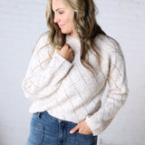 Kinslee Diamond Pointelle Sweater