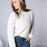 Kinslee Diamond Pointelle Sweater