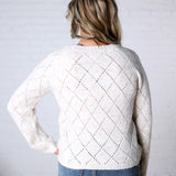 Kinslee Diamond Pointelle Sweater