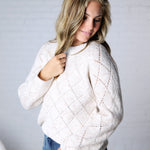 Kinslee Diamond Pointelle Sweater FINAL SALE